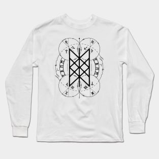 Web of Wyrd | Norse Pagan Symbol Long Sleeve T-Shirt